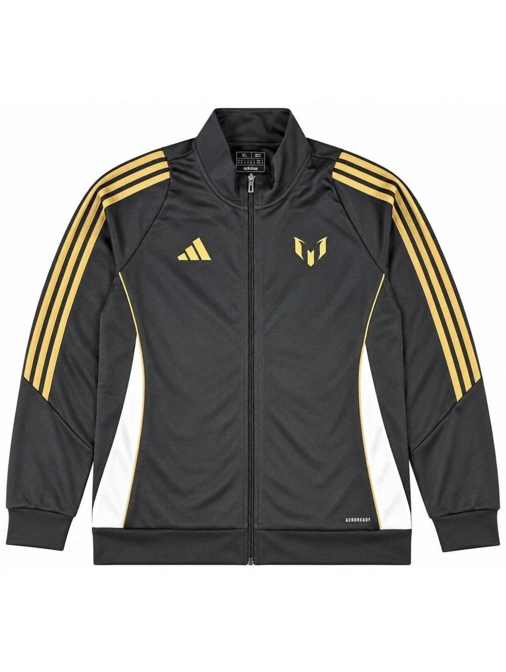 adidas Lionel Messi MLS MVP Track Jacket Men’s XL Black Gold Full Zip IZ2990 New